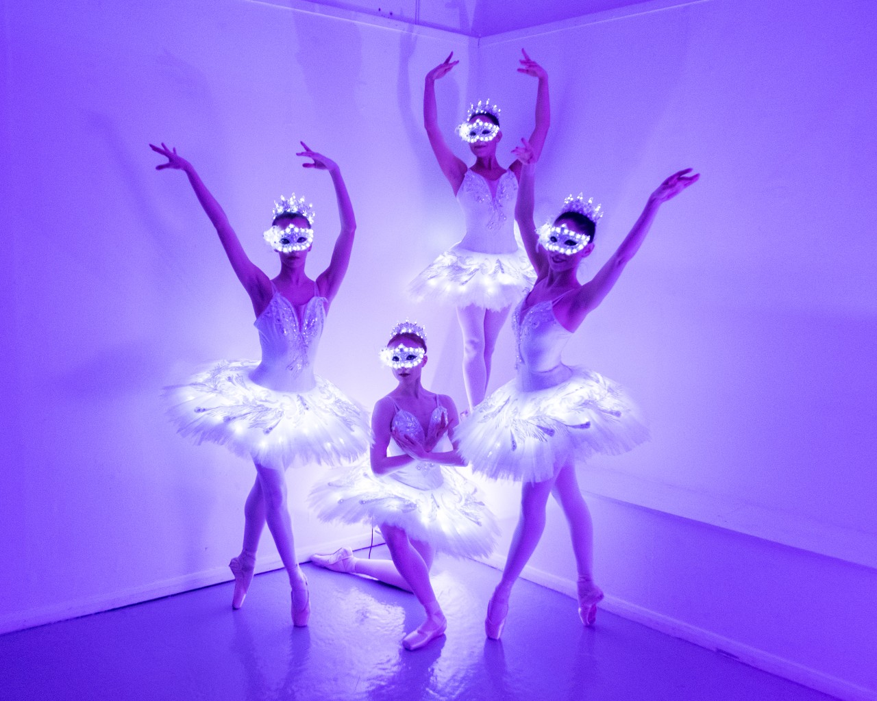 LED Masquerade ballerinas to hire